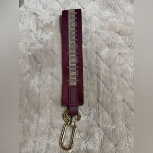 Lululemon Burgundy & Gold Never Lost Keychain